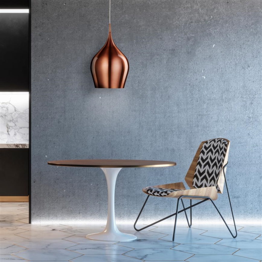 Searchlight - Kattokruunu narulla VIBRANT 1xE27/60W/230V kupari