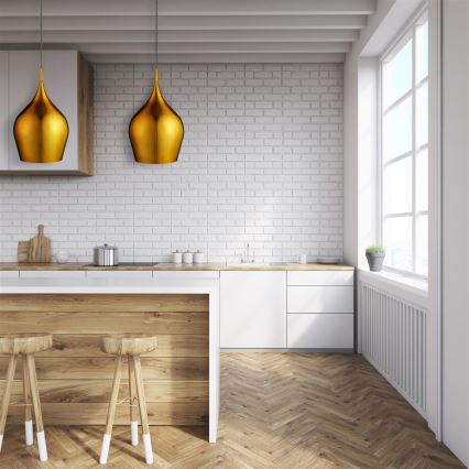 Searchlight - Kattokruunu narulla VIBRANT 1xE27/60W/230V kultainen