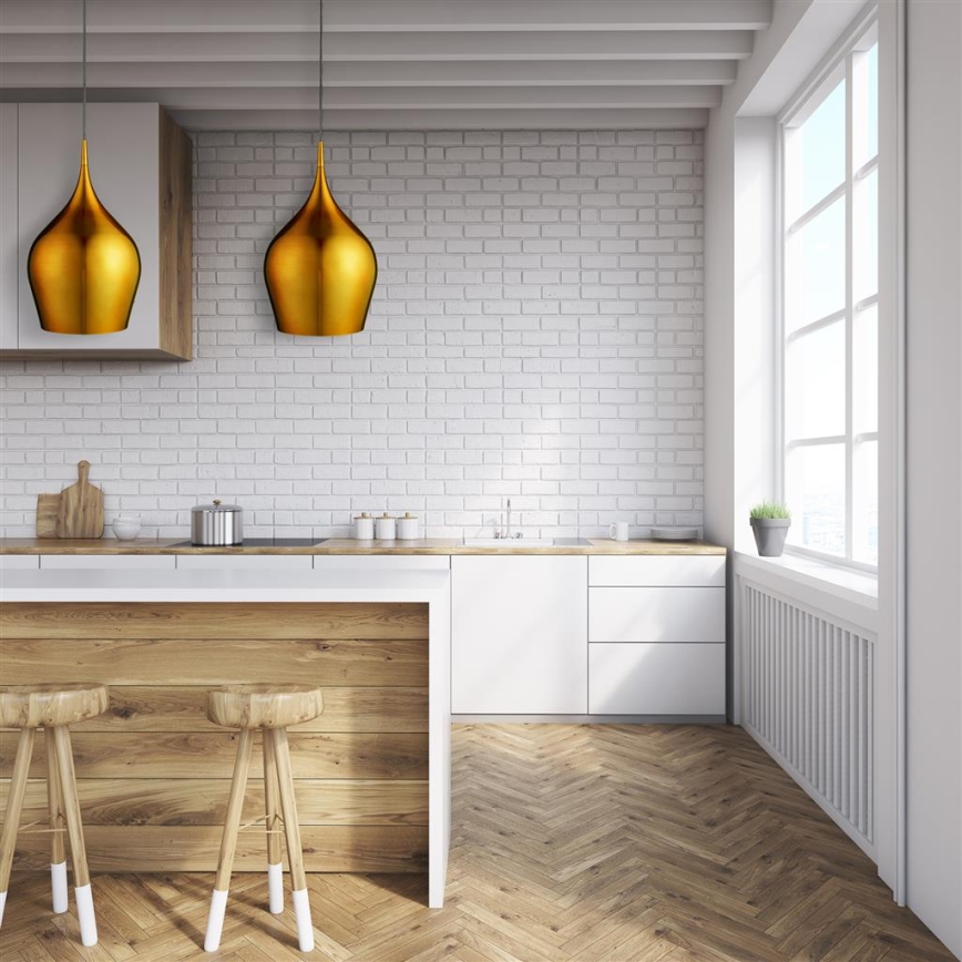 Searchlight - Kattokruunu narulla VIBRANT 1xE27/60W/230V kultainen