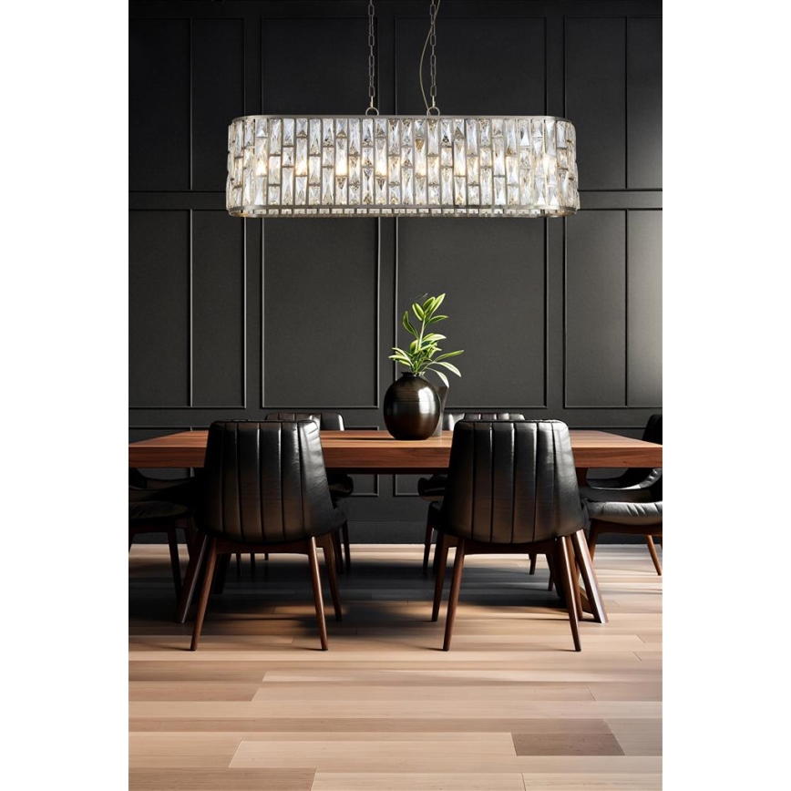 Searchlight - Ketjullinen riippuvalaisin BIJOU 8xE14/40W/230V