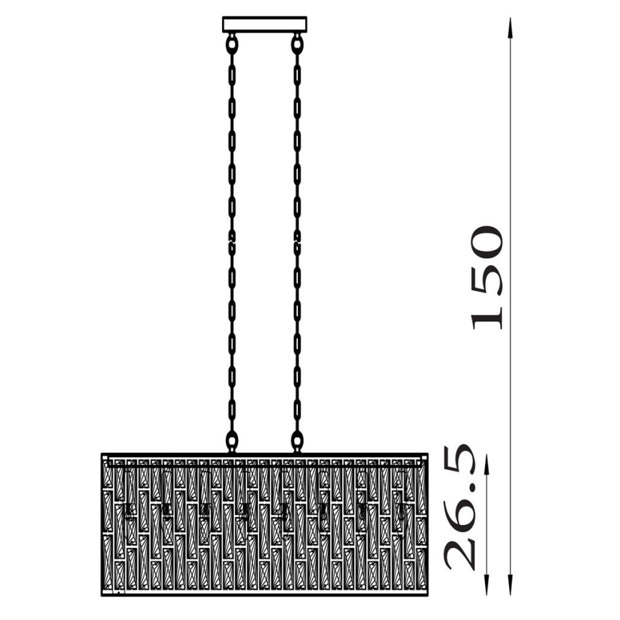 Searchlight - Ketjullinen riippuvalaisin BIJOU 8xE14/40W/230V
