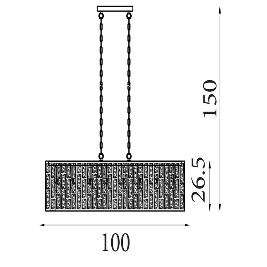 Searchlight - Kattokruunu ketjulla BIJOU 8xE14/40W/230V