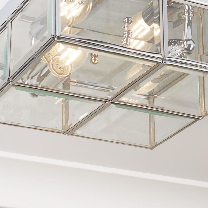 Searchlight - Kattovalo FLUSH 2xE14/40W/230V kiiltävä kromi