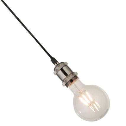Searchlight - SUSPENSION kaapelilla roikkuva riippuvalaisin 1xE27/60W/230V, hopea