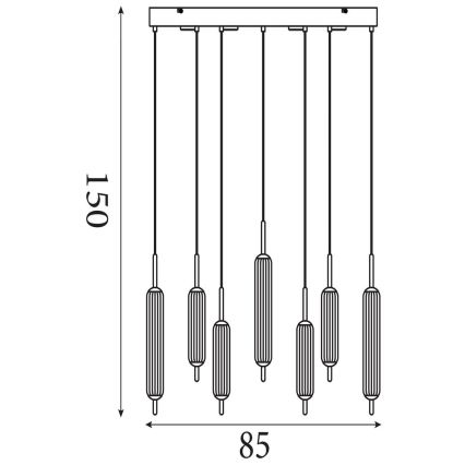 Searchlight - Himmennettävä LED-riippuvalaisin vaijerilla CATTAIL LED/33W/230V