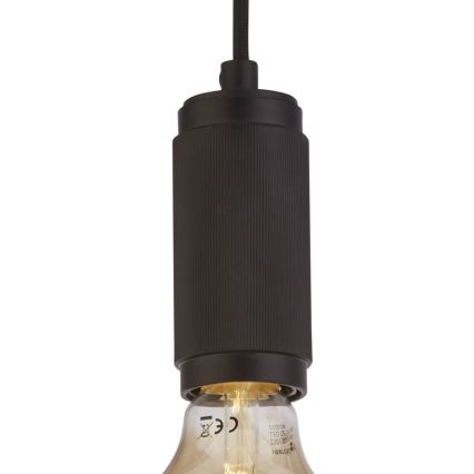 Searchlight - SUSPENSION riippuvalaisin vaijerilla 1xE27/60W/230V musta