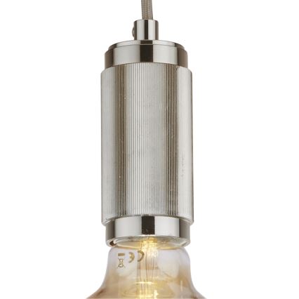 Searchlight - SUSPENSION-riippuvalaisin kaapelilla 1xE27/60W/230V, hopeanvärinen