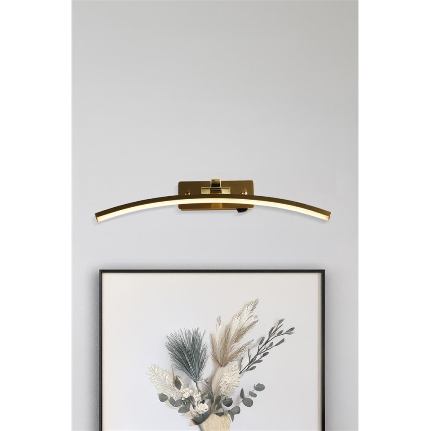 Searchlight - LED-taulunvalaisin SANTORINI LED/11,03W/230V messinki