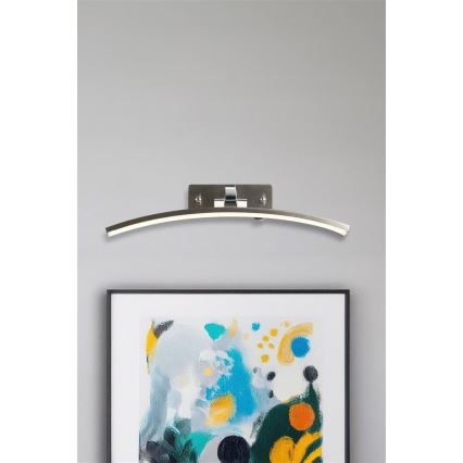 Searchlight - LED-taulunvalaisin SANTORINI LED/10,88W/230V hopea