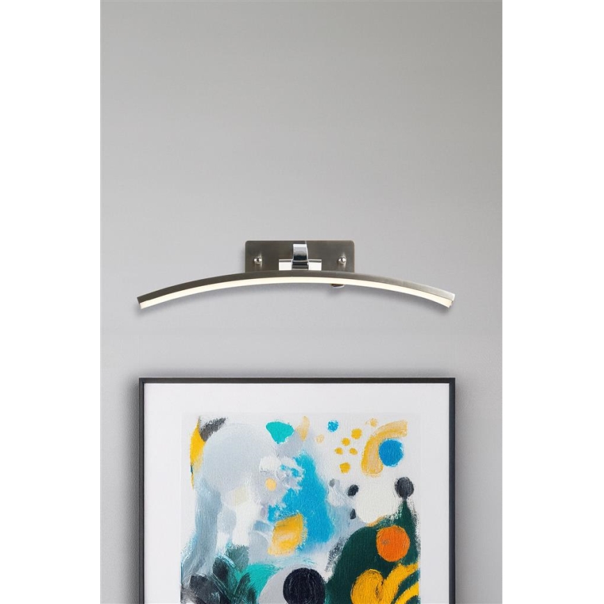 Searchlight - LED-taulunvalaisin SANTORINI LED/10,88W/230V hopea