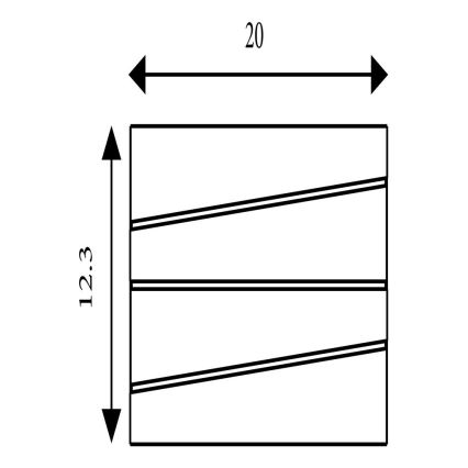 Searchlight - LED-seinävalaisin SECTION LED/18W/230V musta