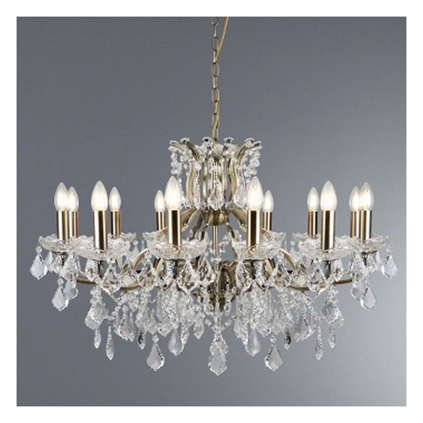 Searchlight - Kristalli-ketjukattokruunu PARIS 12xE14/40W/230V