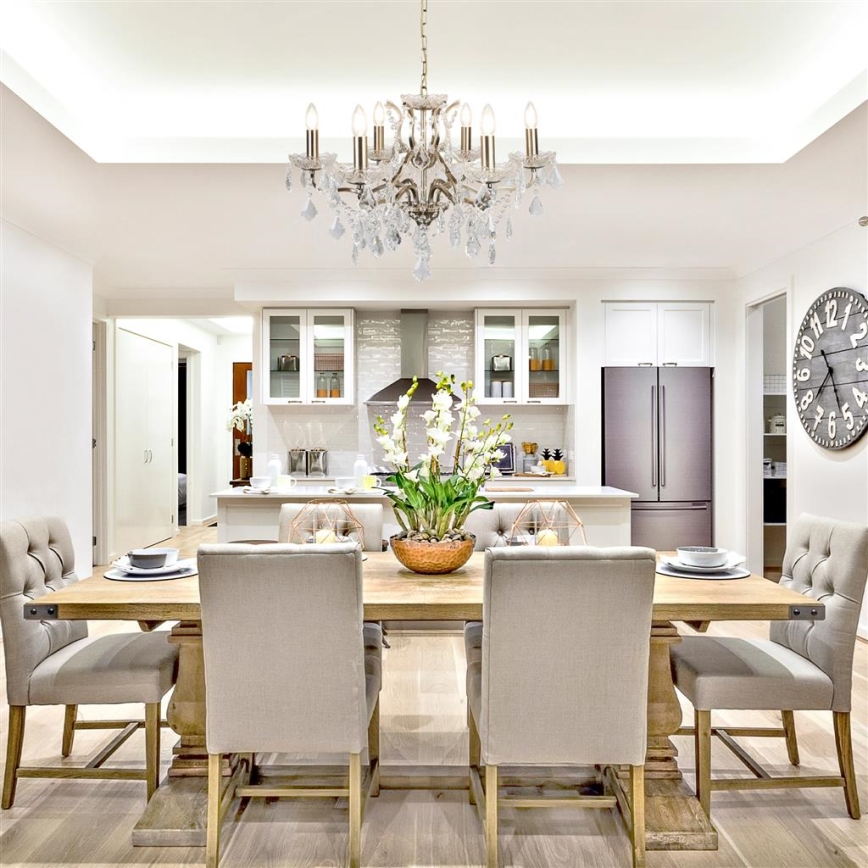 Searchlight - Kristalli-ketjukattokruunu PARIS 6xE14/40W/230V