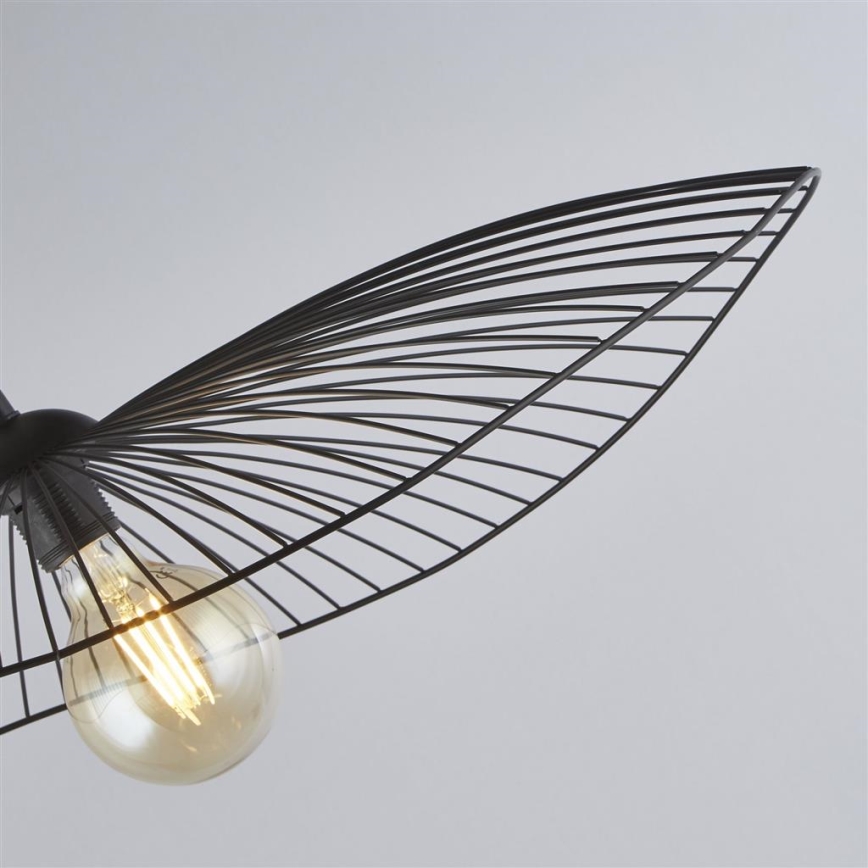 Searchlight - Kattokruunu johdossa WAVE 1xE27/60W/230V musta