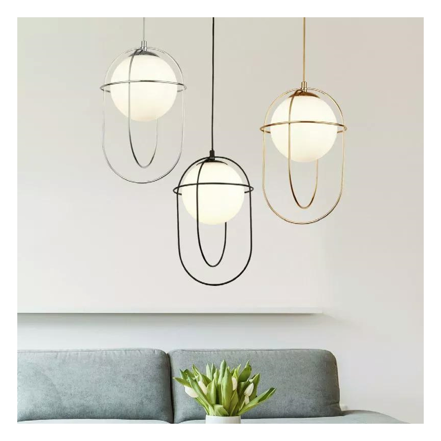 Searchlight - Kattokruunu johdossa AXIS 1xE27/60W/230V musta