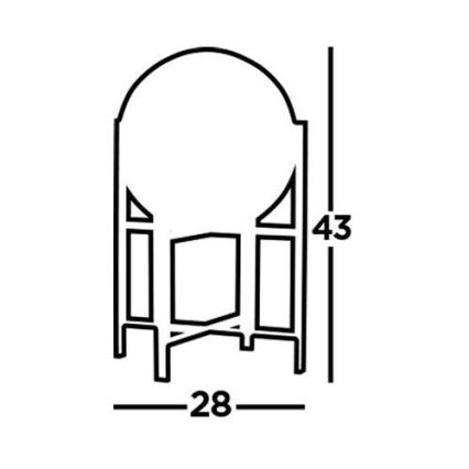 Searchlight - Pöytävalaisin AMSTERDAM 1xE27/60W/230V