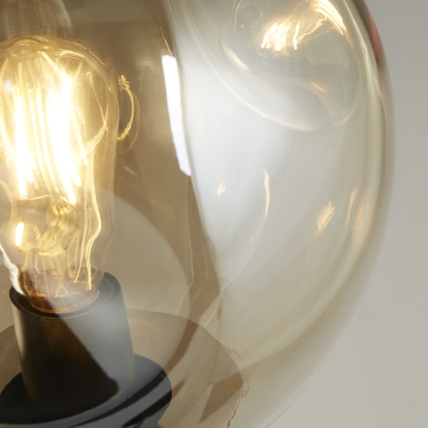 Searchlight - Lattialamppu PUNCH 1xE27/10W/230V musta