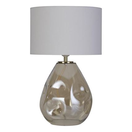 Searchlight - Pöytälamppu DEVON 1xE27/60W/230V harmaa/savunharmaa