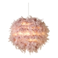 Searchlight - KATE-varjostin kattokruunuun E14/E27, halkaisija 50 cm, vaaleanpunainen