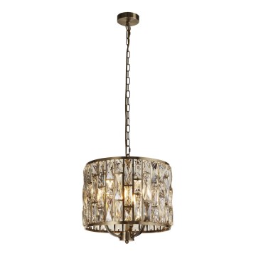 Searchlight - Kattokruunu ketjussa BIJOU 3xE14/60W/230V halkaisija 38 cm messinki