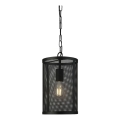Searchlight - Kattokruunu ketjussa FISHNET 1xE27/60W/230V musta