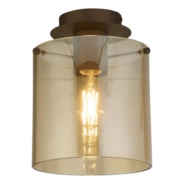 Searchlight - Kattovalaisin SWEDEN 1xE27/60W/230V halkaisija 22 cm ruskea/savunharmaa