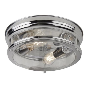 Searchlight - Kattovalo EDINBURGH I 2xE27/40W/230V kiiltävä kromi