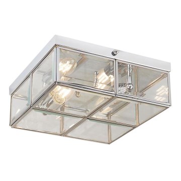 Searchlight - Kattovalo FLUSH 2xE14/40W/230V kiiltävä kromi