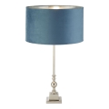 Searchlight - Pöytävalaisin WHITBY 1xE27/10W/230V sininen/kiiltävä kromi