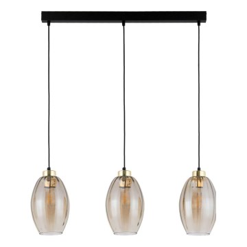 SEBO-riippuvalaisin kaapelilla 3xE27/15W/230V musta/savunbeige