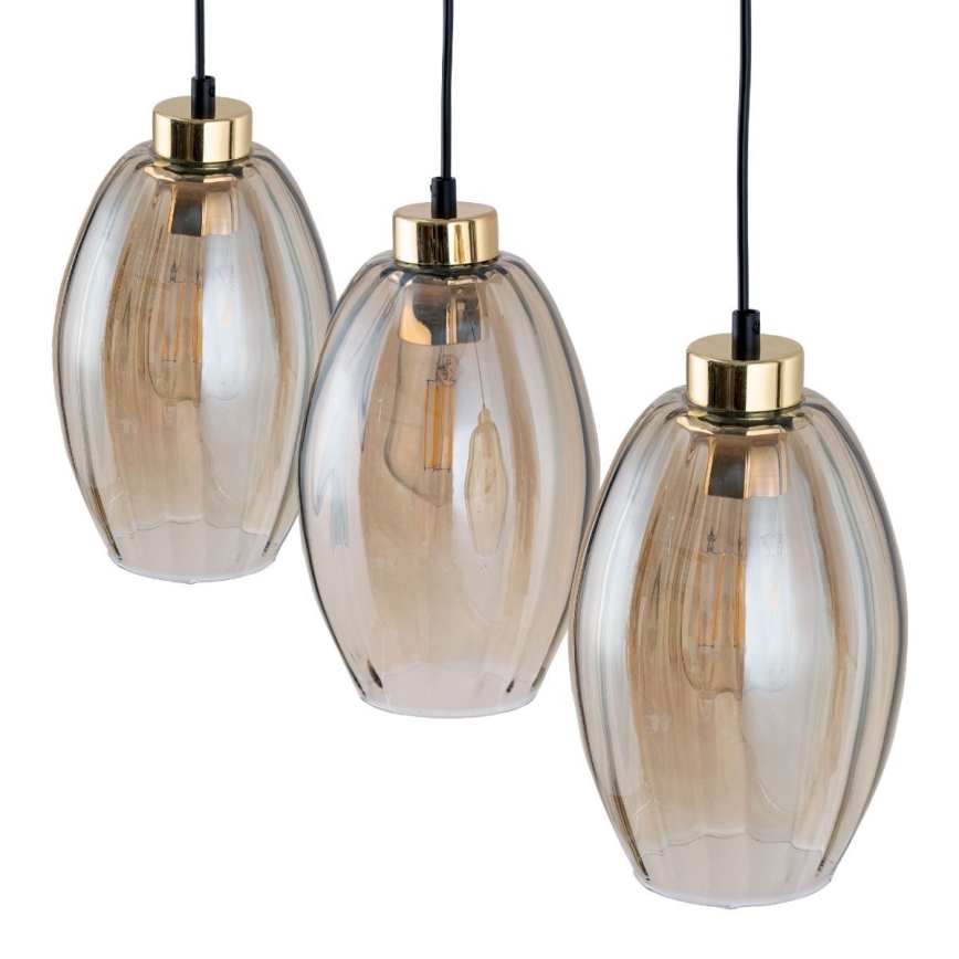 SEBO-riippuvalaisin kaapelilla 3xE27/15W/230V musta/savunbeige