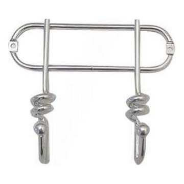 Seinään kiinnitettävä naulakko TWIST 13,5x16,5 cm kiiltävä kromi