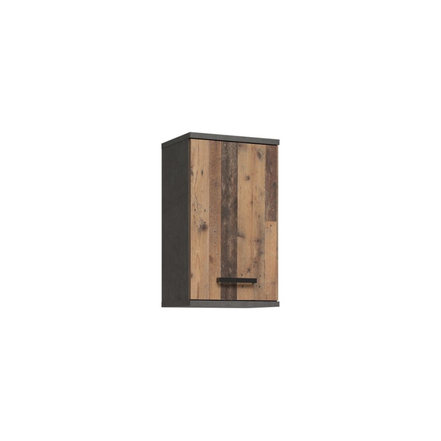 Seinäasennettava kylpyhuonekaappi VENOM, antrasiitti/ruskea