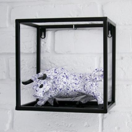 Seinähylly 20x20 cm musta