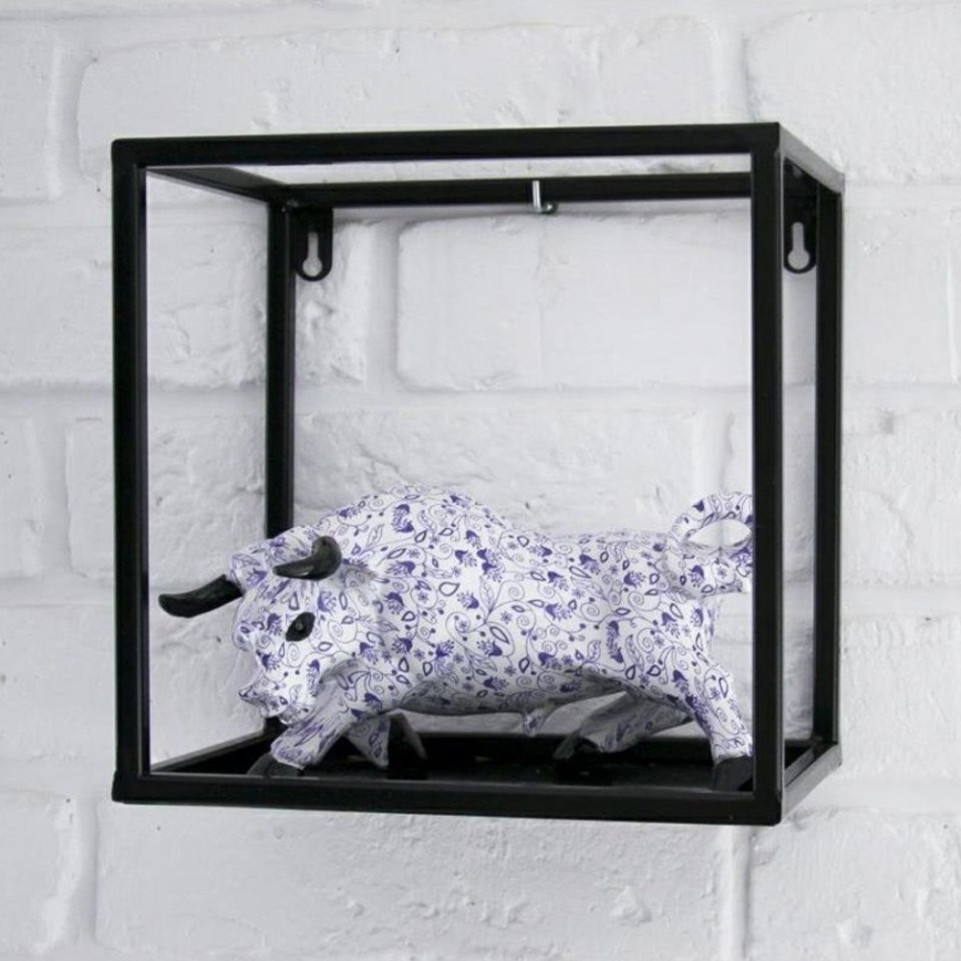 Seinähylly 20x20 cm musta