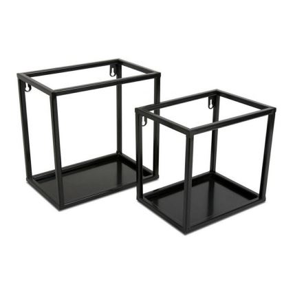 Seinähylly 20x20 cm musta