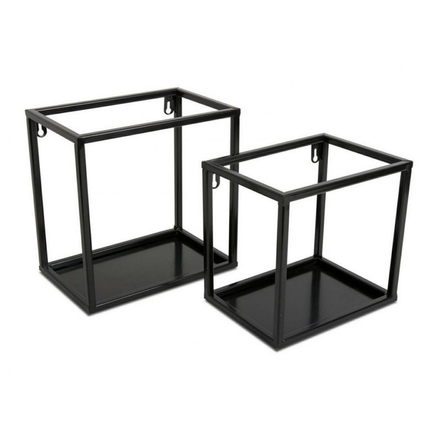 Seinähylly 20x20 cm musta