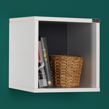 Seinähylly 33x33 cm valkoinen