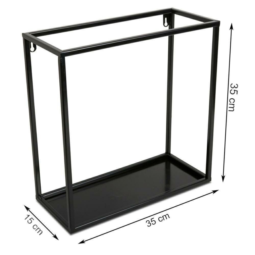 Seinähylly 35x35 cm musta