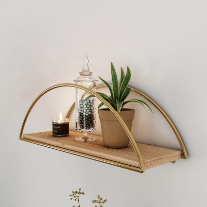 Seinähylly 45x18 cm tammi/kulta