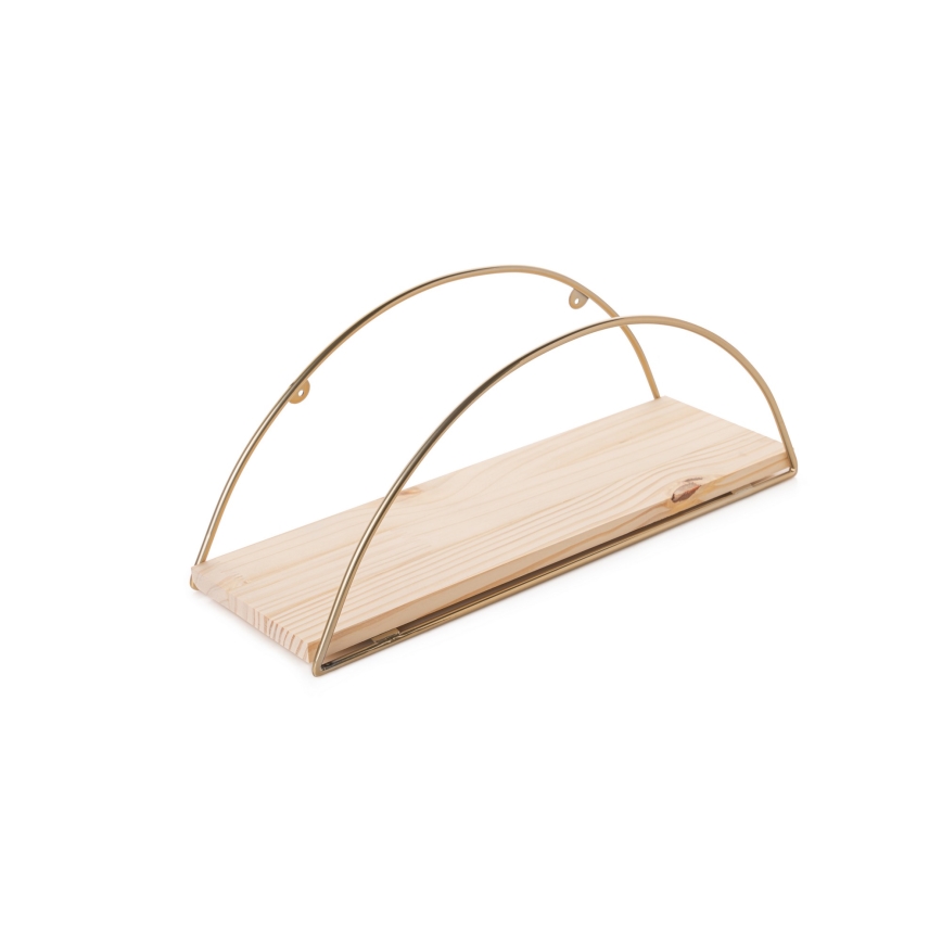 Seinähylly 45x18 cm tammi/kulta