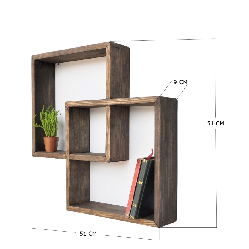 Seinähylly 51x51 cm kuusi