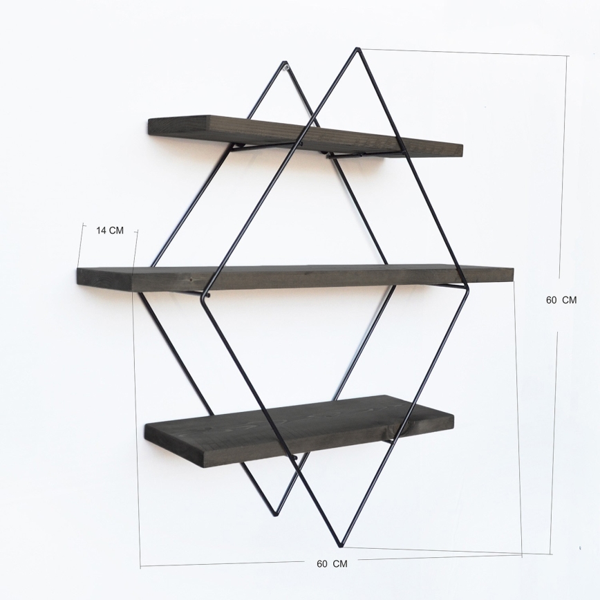 Seinähylly 60x60 cm kuusi