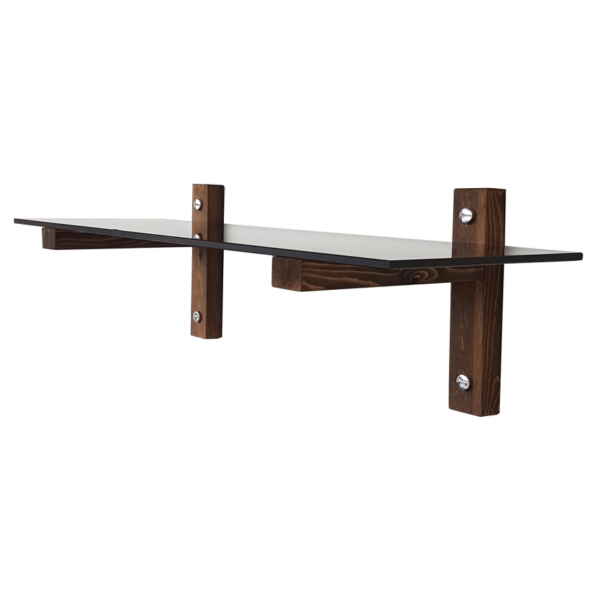 Seinähylly 85x25 cm mänty/musta