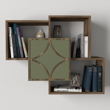 Seinähylly ARCO 73x79,2 cm ruskea/vihreä