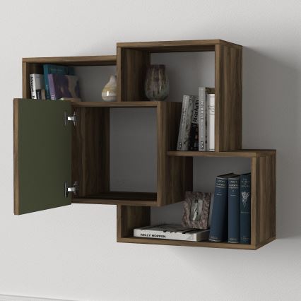 Seinähylly ARCO 73x79,2 cm ruskea/vihreä