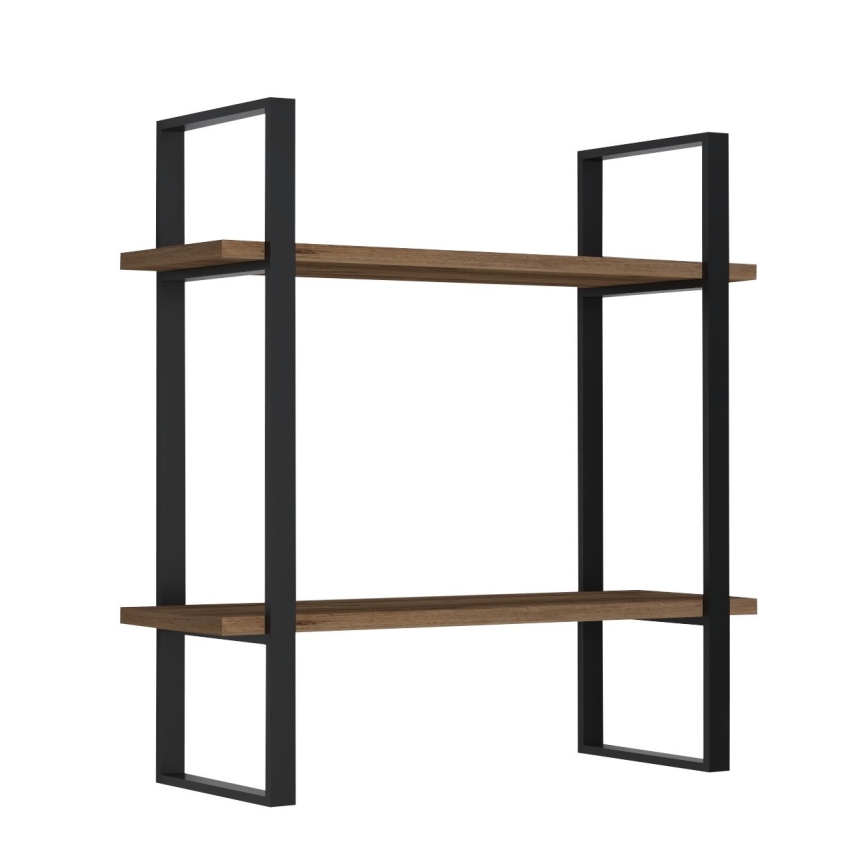 Seinähylly BUBA 70x70 cm ruskea/antrasiitti