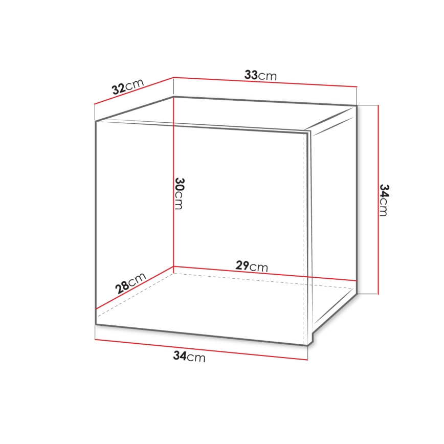 Seinähylly CALABRINI 34x34 cm valkoinen
