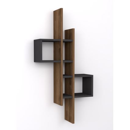 Seinähylly EMSE 108x53,8 cm ruskea/antrasiitti