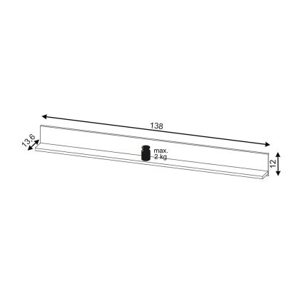 Seinähylly FLOP musta